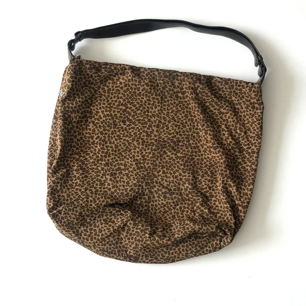 Bottega Veneta Leopard Print Fabric Hobo Bag